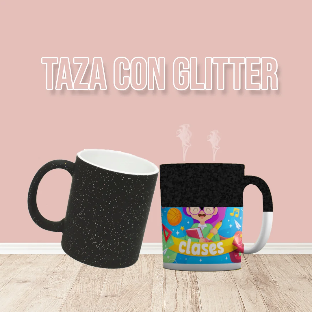 Taza Con Gliter